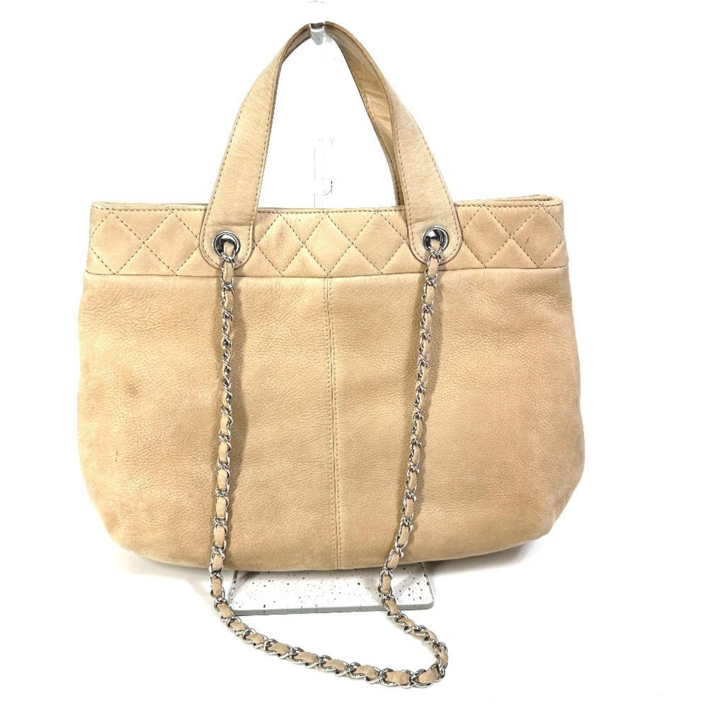 CHANEL Cream Logo Shoulder Bag